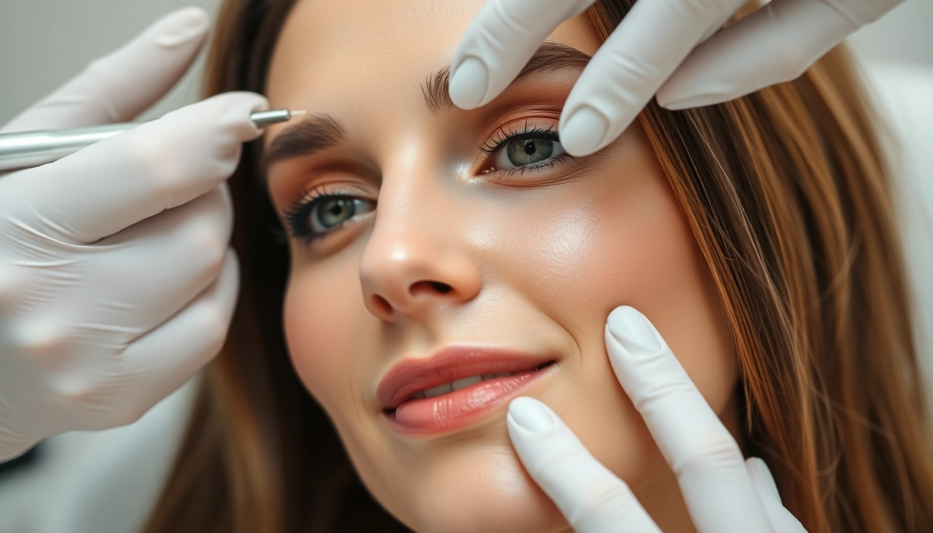 Botox Zürich treatment session showing a professional administering facial injections for a youthful look, highlighting natural beauty and precision.