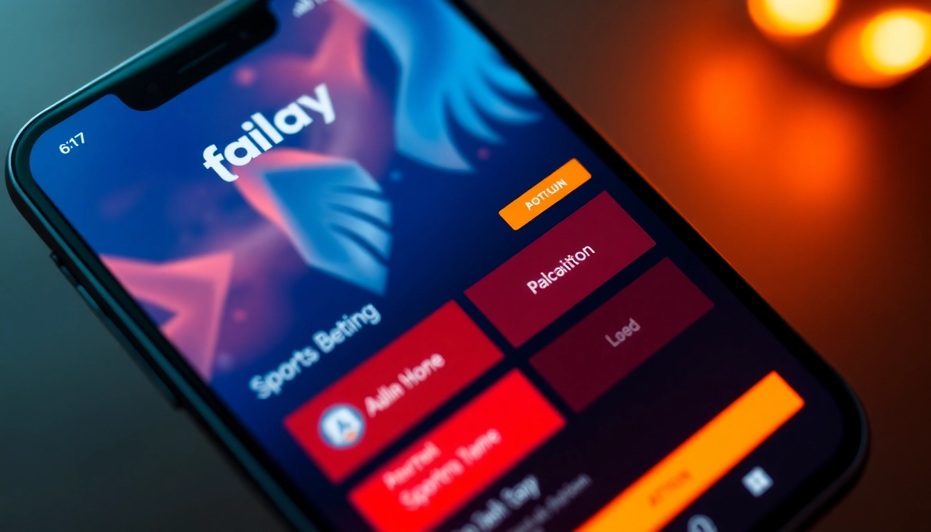 Fairplay app login screen showcasing sports betting and casino options with vibrant orange and black colors for intuitive navigation.