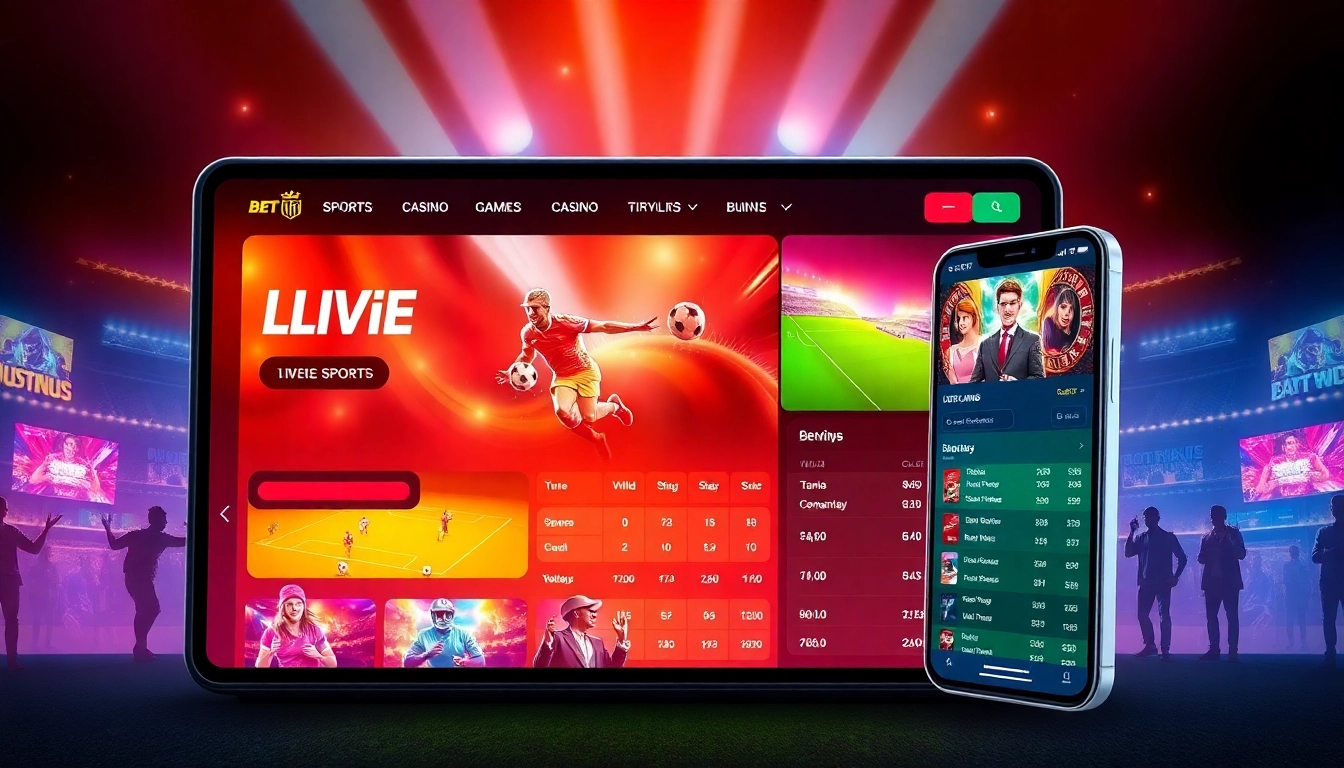 Sky Exchange online betting platform with live sports and casino games on a sleek mobile device, engaging users with vibrant visuals and dynamic odds.