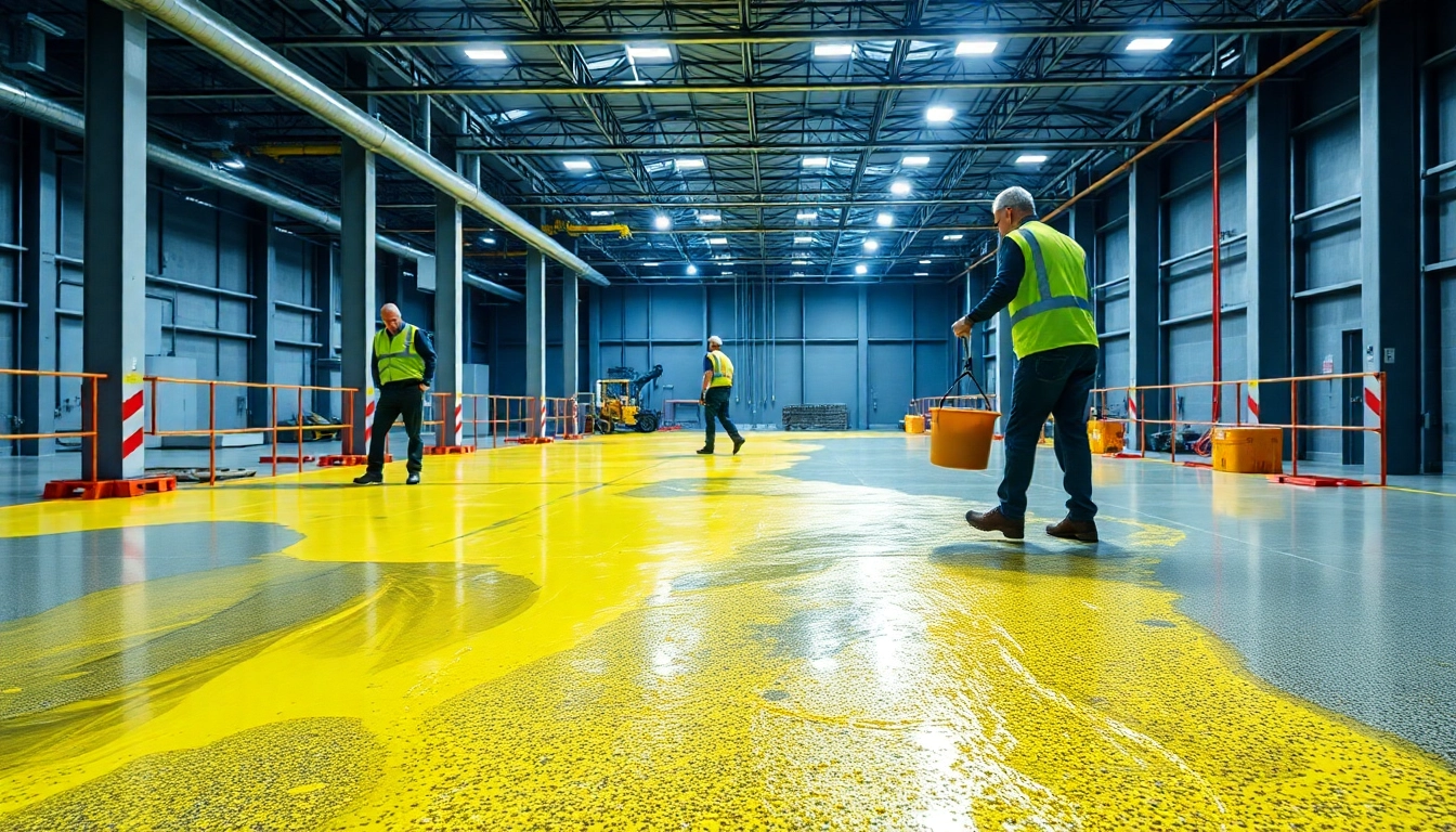 Professional team applying liquid screeding in Birmingham home renovation to ensure precise